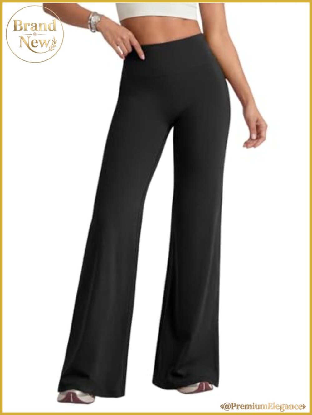 High Waisted Flare Leggings Tummy Control Butt Lifting Wide Leg Yoga Pants